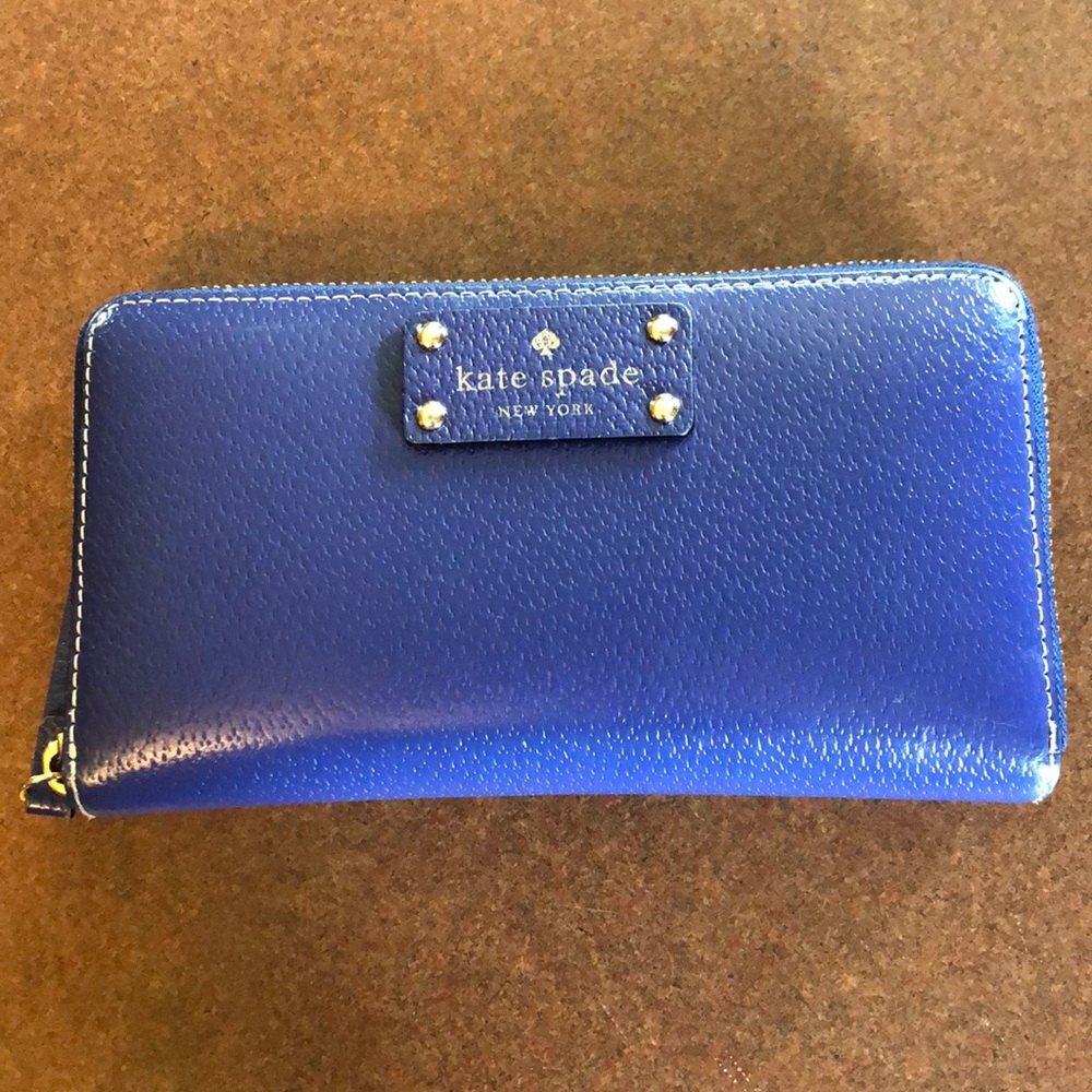 Kate spade blue leather wallet